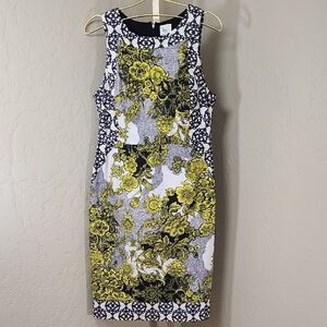 Anthropologie Weston Wear Floral Sheath Dress Tile Pattern Size 12